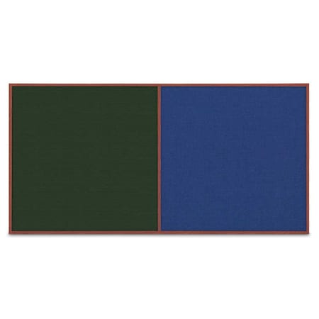 United Visual Products Enclosed Corkboard, 3 Door, 96"x48", 4" Fra UV3413-SATIN-DBURGU